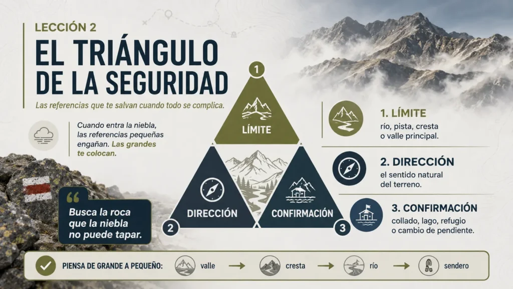 El triángulo de la seguridad: las referencias que te salvan cuando todo se complica