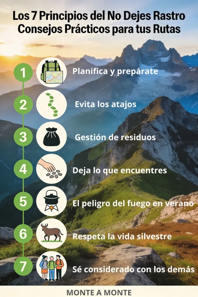 No dejes rastro en la montaña