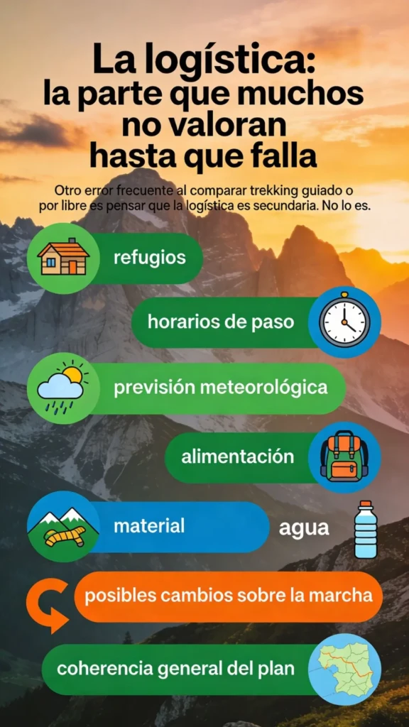 Logística: trekking monte perdido guiado o por libre.