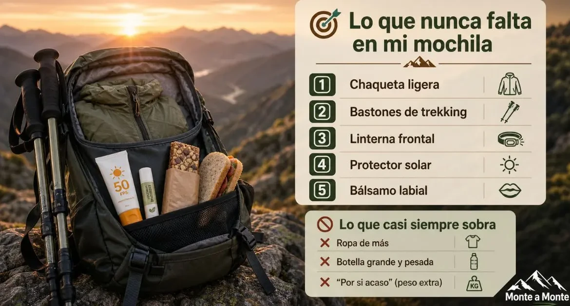 Material para subir al Torrecerredo: lo imprescindible, lo recomendable y lo que puedes dejar en casa