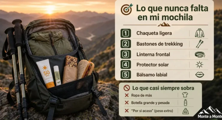 Material para subir al Torrecerredo: lo imprescindible, lo recomendable y lo que puedes dejar en casa